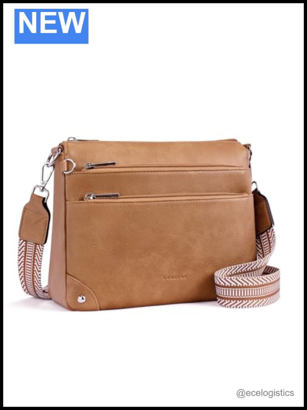 PU Leather RFID Crossbody Bag Women Travel Shoulder Purse Adjustable Strap
